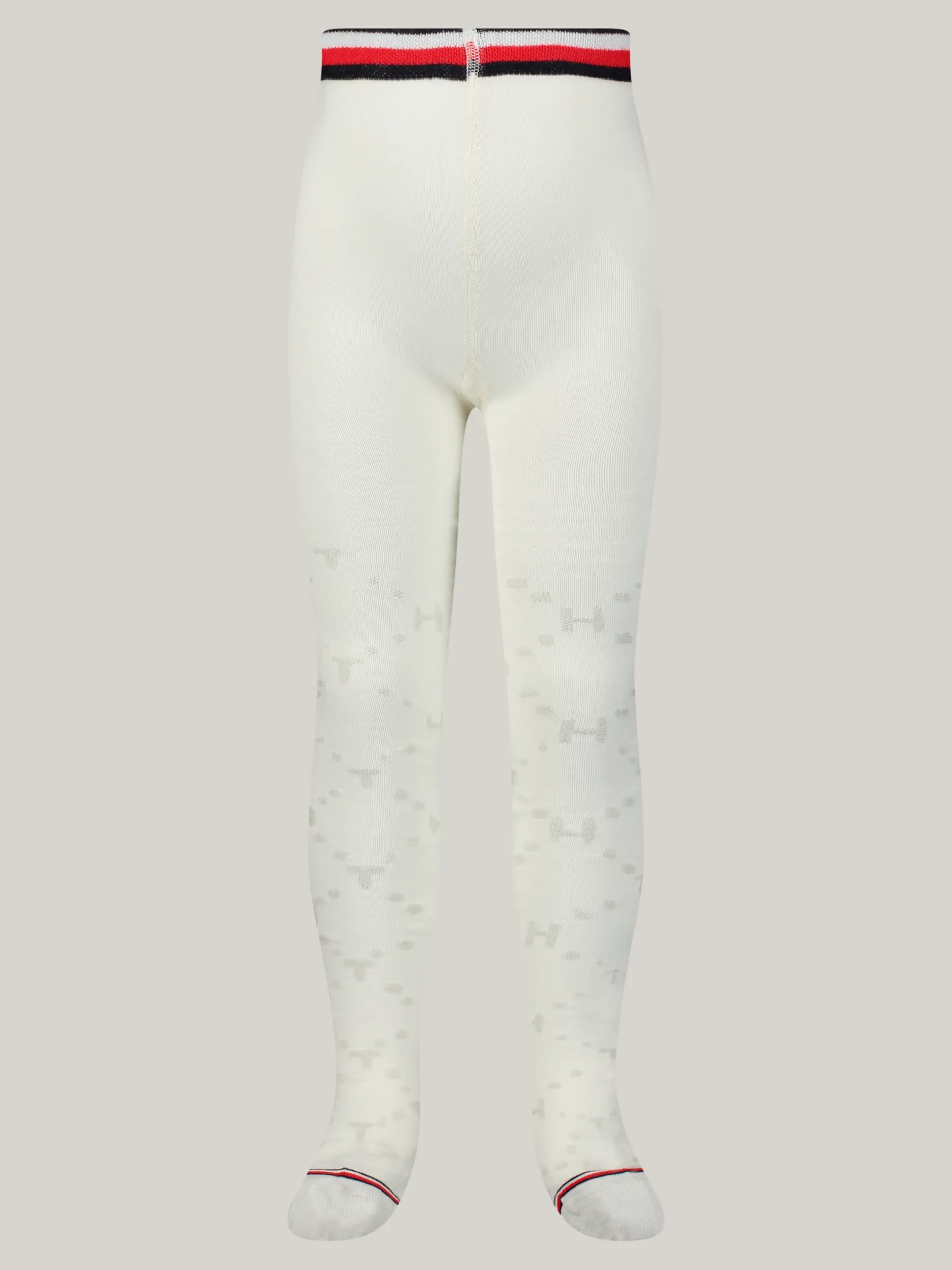Bielizna & Skarpetki|Underwear & Socks*Tommy Hilfiger Rajstopy We Wzór W Monogramy TH OFF WHITE