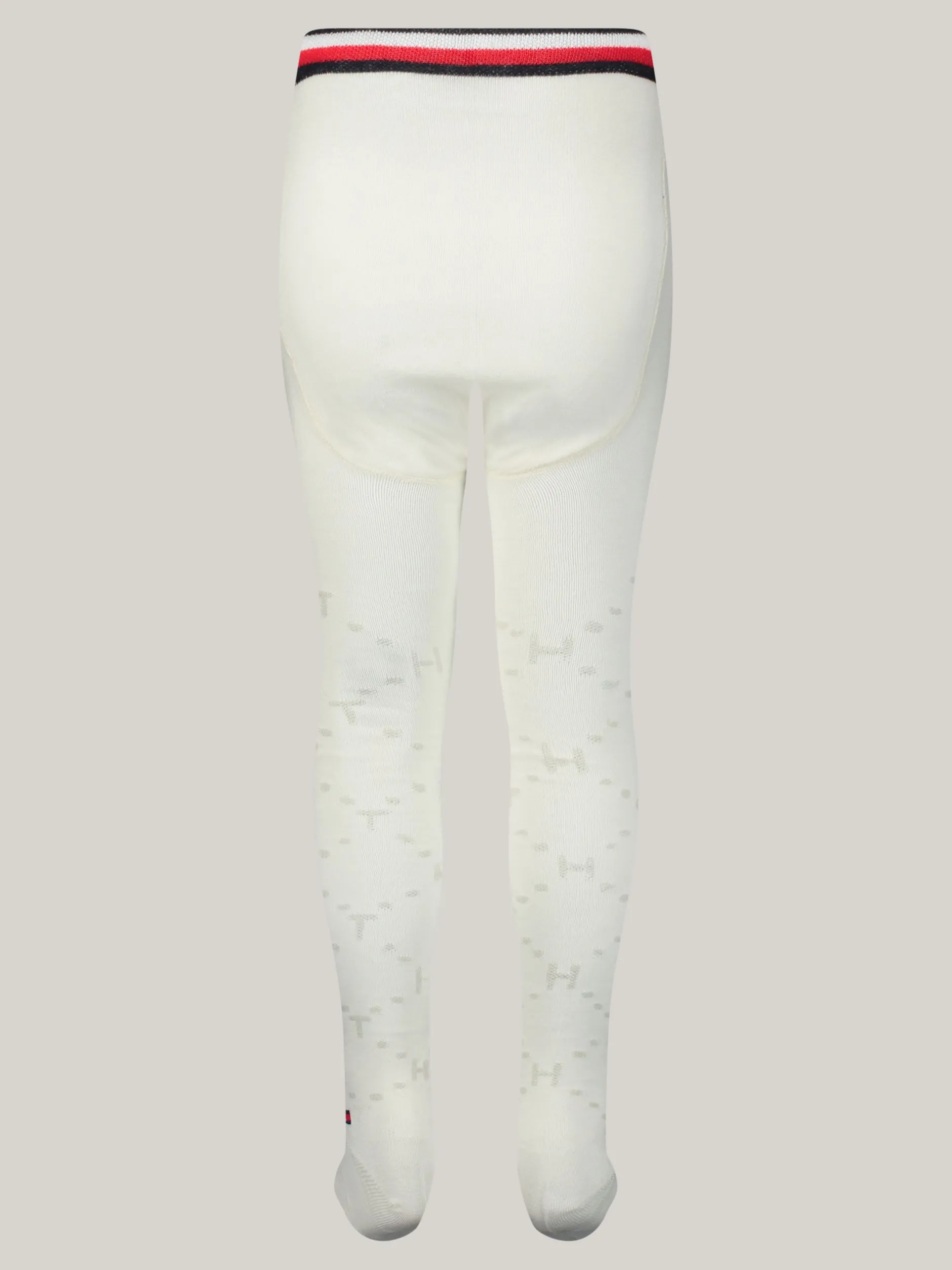 Bielizna & Skarpetki|Underwear & Socks*Tommy Hilfiger Rajstopy We Wzór W Monogramy TH OFF WHITE