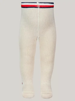 Bielizna & Skarpetki|Underwear & Socks*Tommy Hilfiger Rajstopy Z Sygnowaną Tasiemką SAND SHELL BEIGE