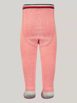 Dziewczynki|Chłopcy*Tommy Hilfiger Rajstopy Z Sygnowanym Detalem PINK