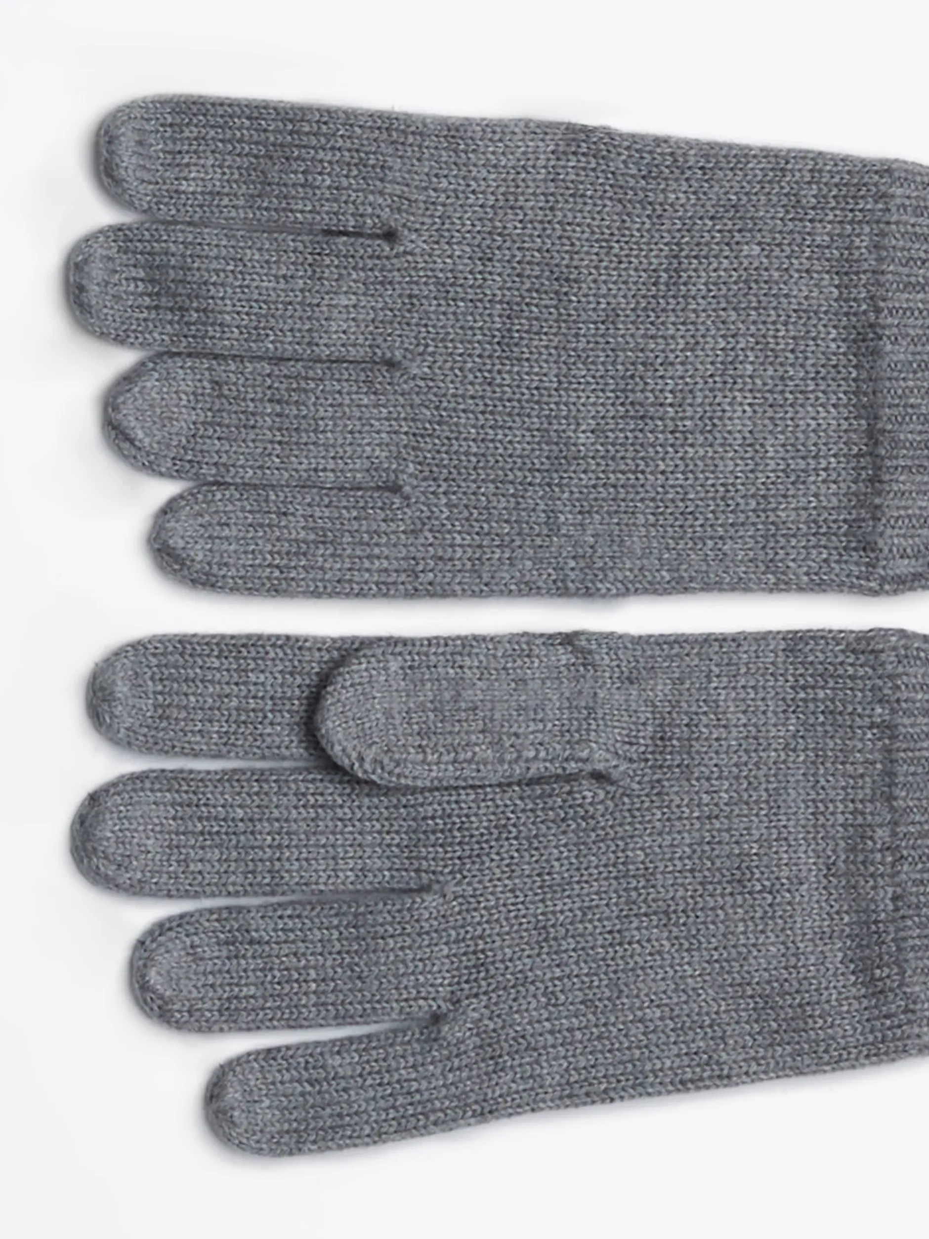 Czapki I Szaliki*Tommy Hilfiger Rękawiczki Z Haftem Z Logo Hilfiger MID GREY HEATHER