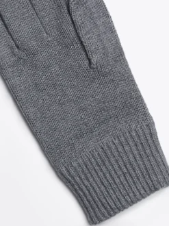 Czapki I Szaliki*Tommy Hilfiger Rękawiczki Z Haftem Z Logo Hilfiger MID GREY HEATHER