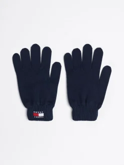 Czapki I Szaliki*Tommy Hilfiger Rękawiczki Z Naszywką Heritage DARK NIGHT NAVY