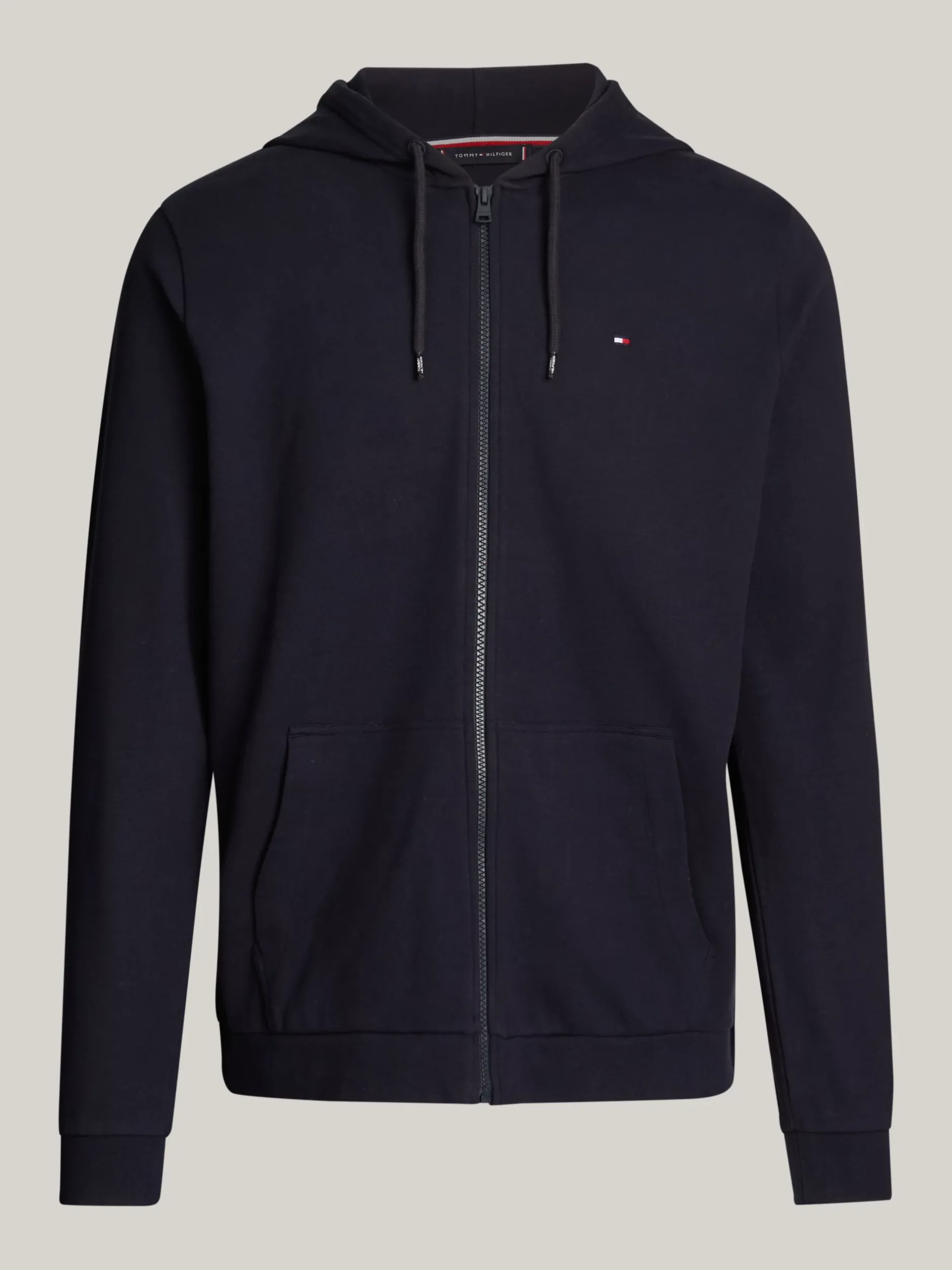 Stroje Domowe*Tommy Hilfiger Rozpinana Bluza Domowa Z Kapturem TH Original DESERT SKY