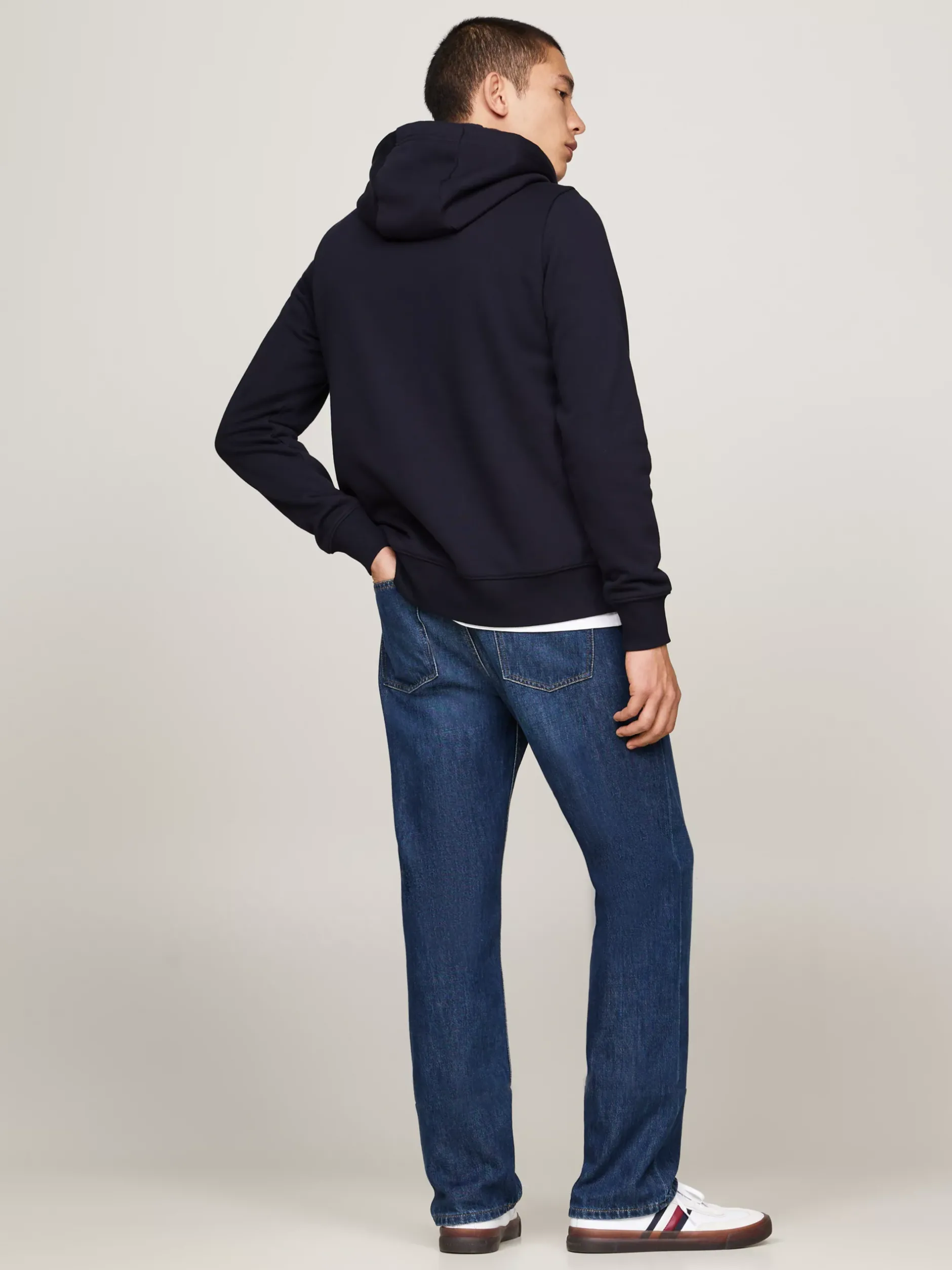 Bluzy Dresowe & Z Kapturem*Tommy Hilfiger Rozpinana Bluza Z Kapturem DESERT SKY