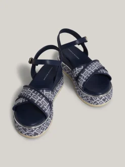 Obuwie I Akcesoria*Tommy Hilfiger Sandały Na Platformie Z Monogramem TH DENIM/BLUE