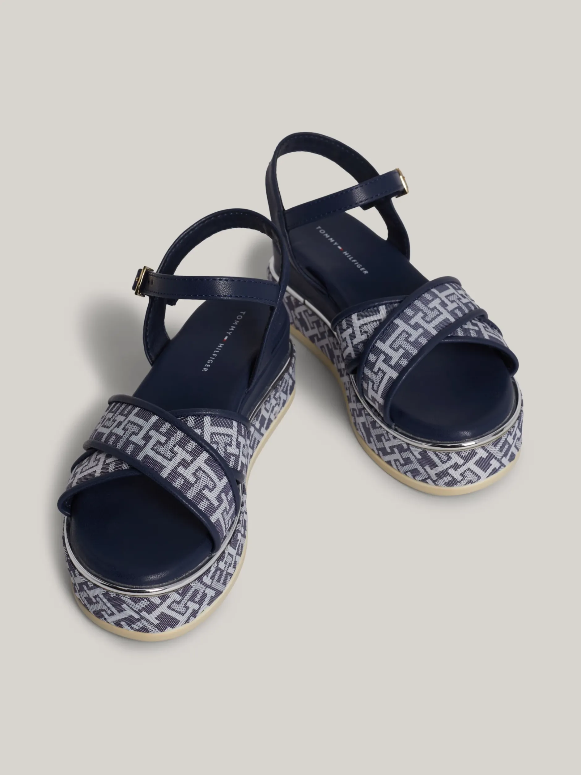 Obuwie I Akcesoria*Tommy Hilfiger Sandały Na Platformie Z Monogramem TH DENIM/BLUE