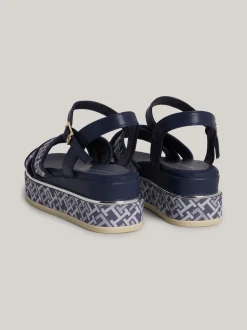 Obuwie I Akcesoria*Tommy Hilfiger Sandały Na Platformie Z Monogramem TH DENIM/BLUE