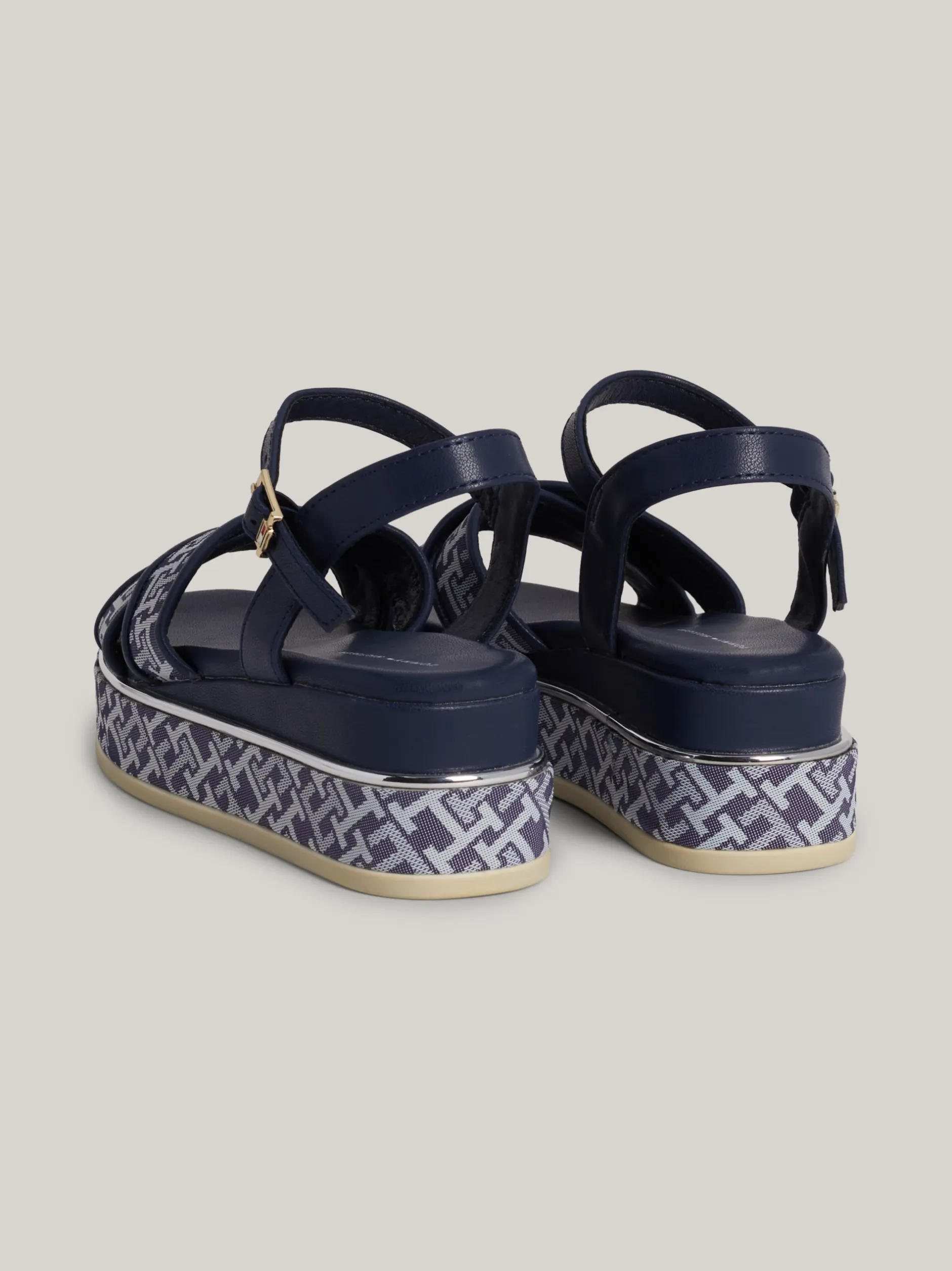 Obuwie I Akcesoria*Tommy Hilfiger Sandały Na Platformie Z Monogramem TH DENIM/BLUE