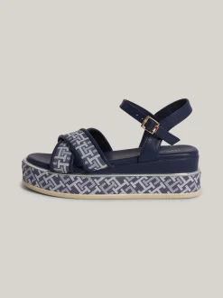 Obuwie I Akcesoria*Tommy Hilfiger Sandały Na Platformie Z Monogramem TH DENIM/BLUE