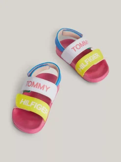 Obuwie I Akcesoria*Tommy Hilfiger Sandały W Bloki Kolorów Z Paskami Na Rzep I Logo MULTICOLOR