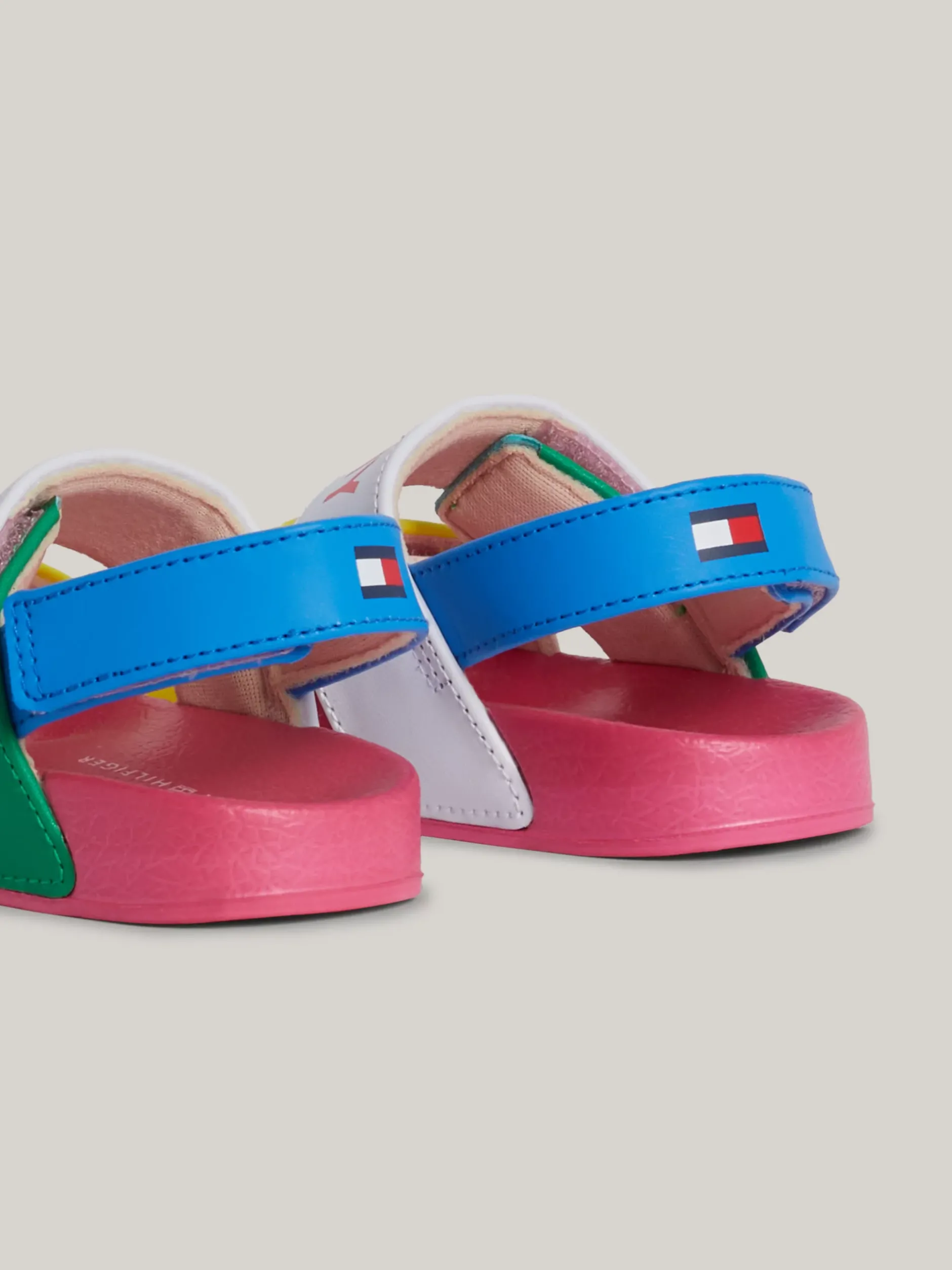 Obuwie I Akcesoria*Tommy Hilfiger Sandały W Bloki Kolorów Z Paskami Na Rzep I Logo MULTICOLOR