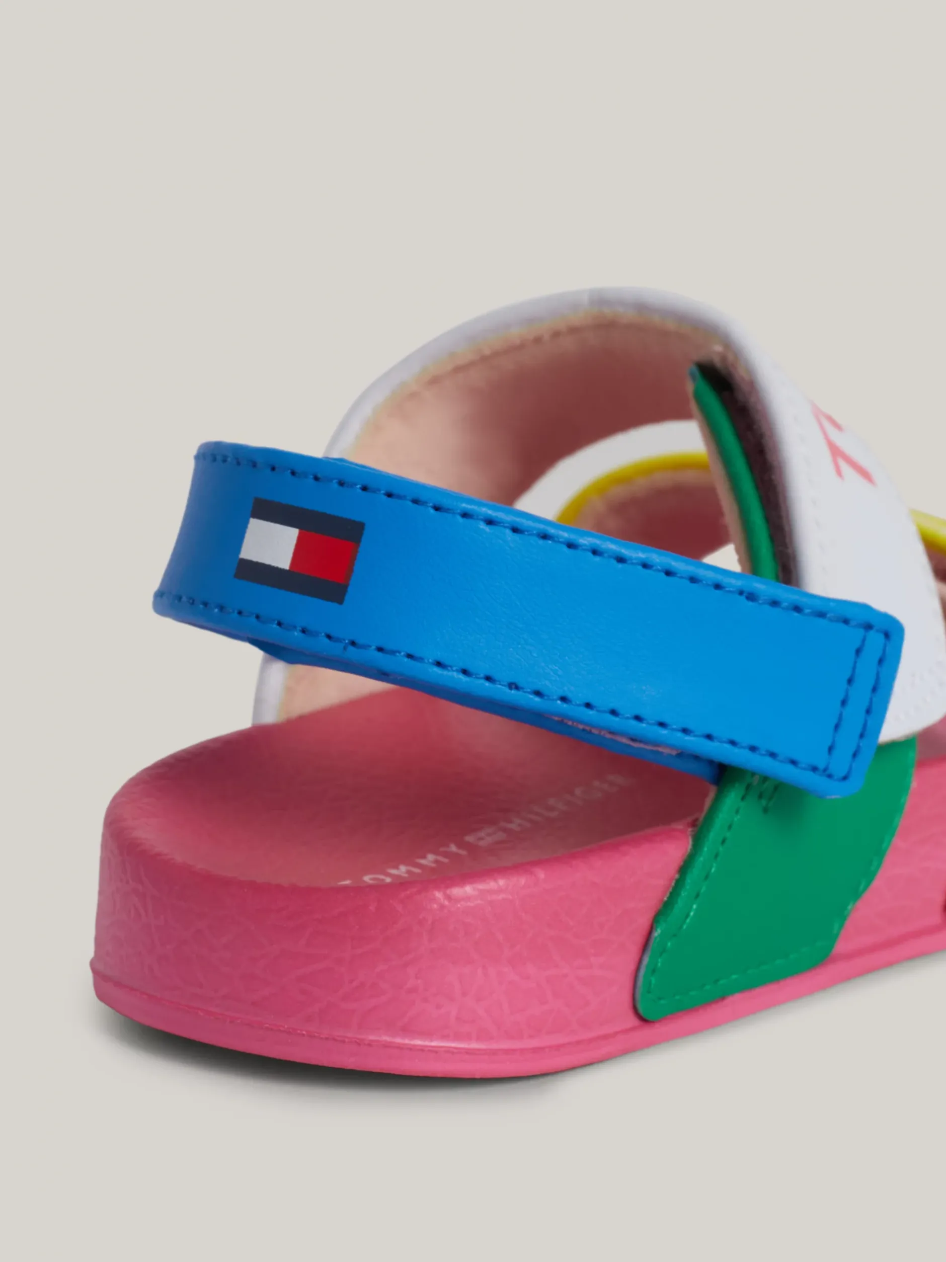 Obuwie I Akcesoria*Tommy Hilfiger Sandały W Bloki Kolorów Z Paskami Na Rzep I Logo MULTICOLOR