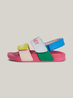 Obuwie I Akcesoria*Tommy Hilfiger Sandały W Bloki Kolorów Z Paskami Na Rzep I Logo MULTICOLOR