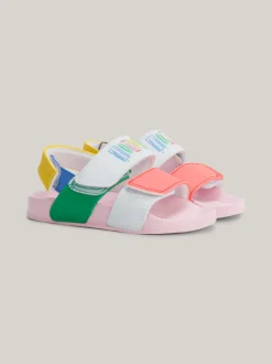 Obuwie I Akcesoria*Tommy Hilfiger Sandały Z Blokami Kolorów I Zapięciem Na Rzep WHITE/MULTICOLOR