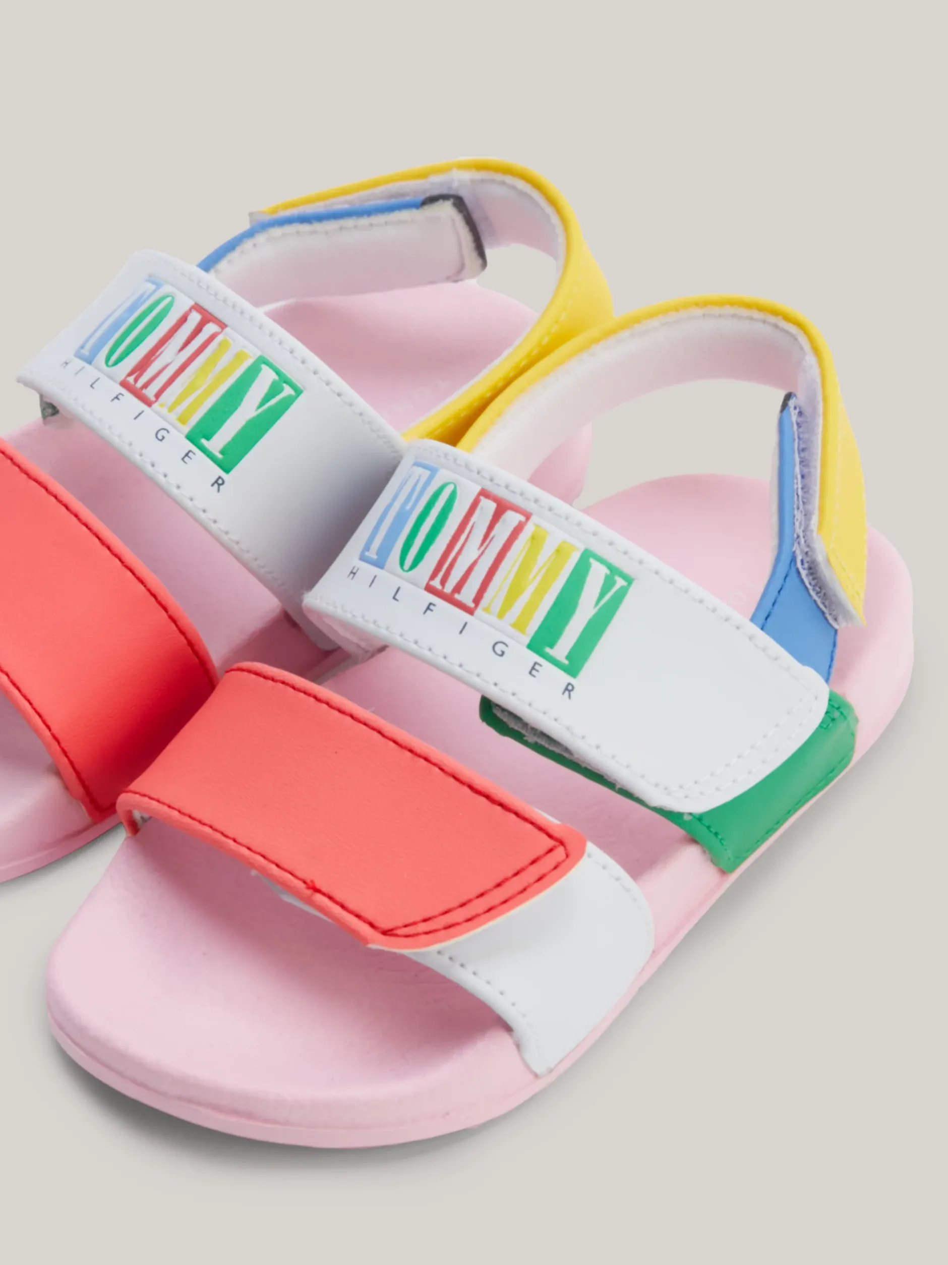 Obuwie I Akcesoria*Tommy Hilfiger Sandały Z Blokami Kolorów I Zapięciem Na Rzep WHITE/MULTICOLOR