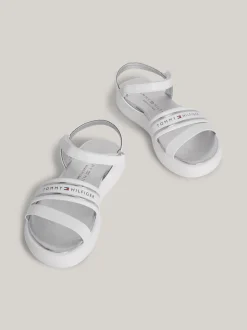 Obuwie I Akcesoria*Tommy Hilfiger Sandały Z Pasków Na Grubej Podeszwie WHITE
