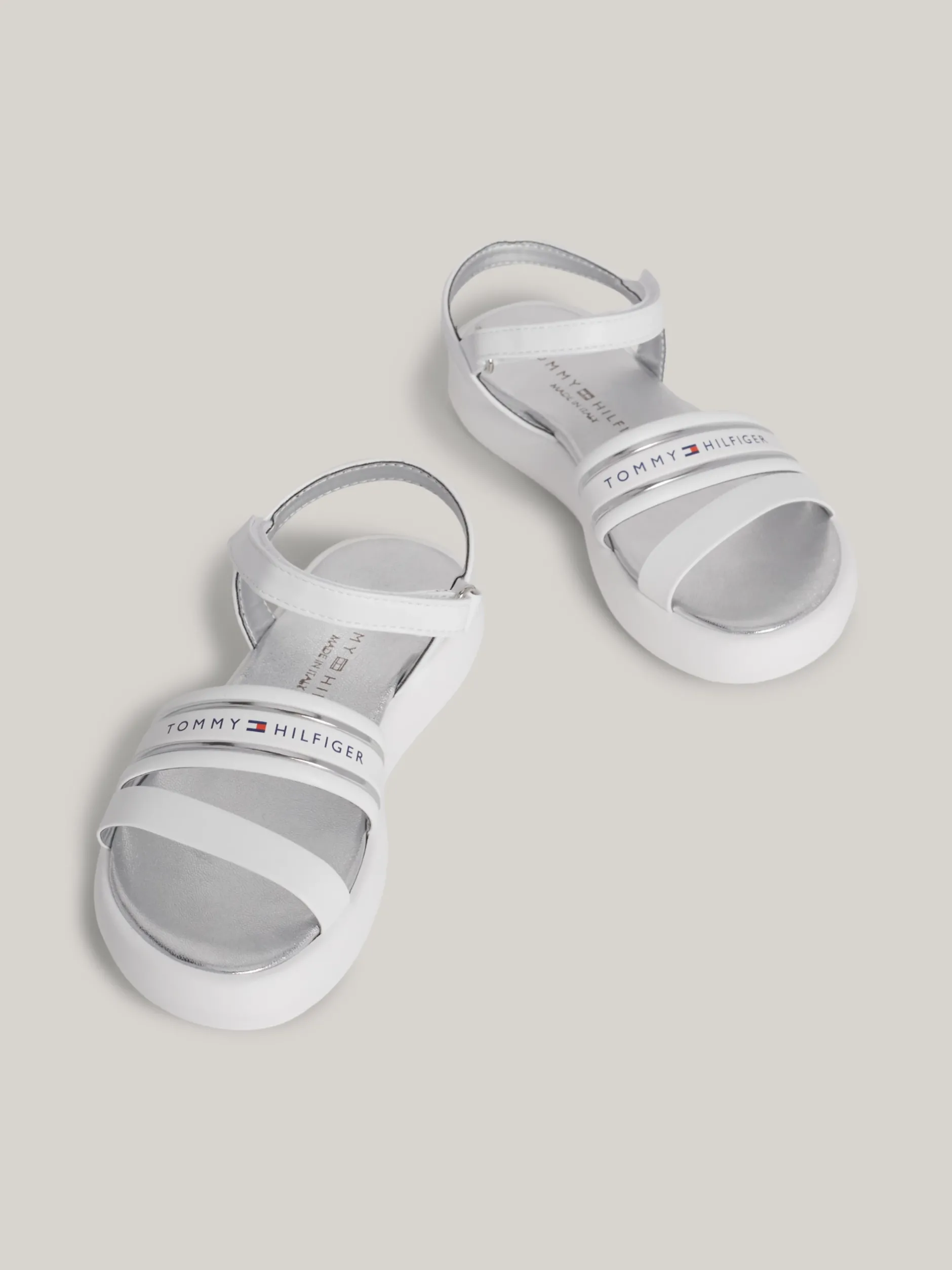 Obuwie I Akcesoria*Tommy Hilfiger Sandały Z Pasków Na Grubej Podeszwie WHITE