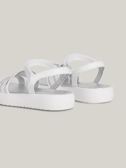 Obuwie I Akcesoria*Tommy Hilfiger Sandały Z Pasków Na Grubej Podeszwie WHITE