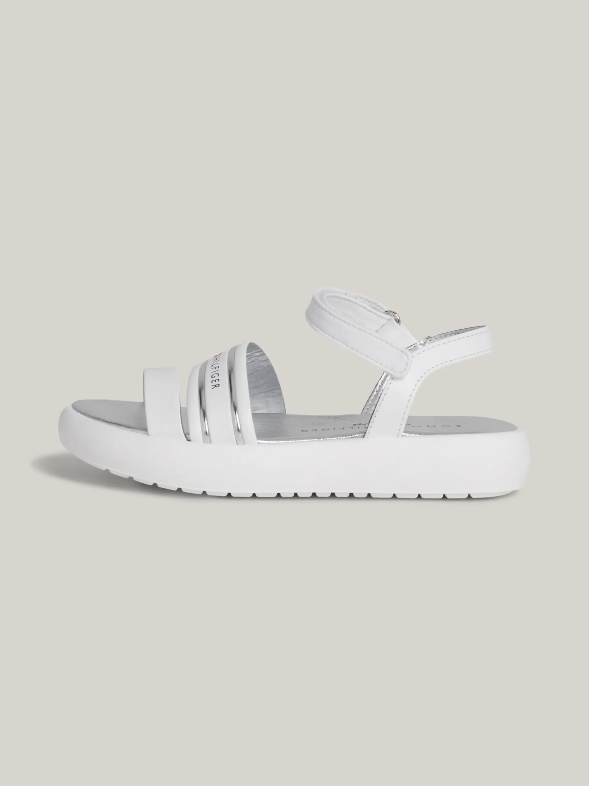 Obuwie I Akcesoria*Tommy Hilfiger Sandały Z Pasków Na Grubej Podeszwie WHITE