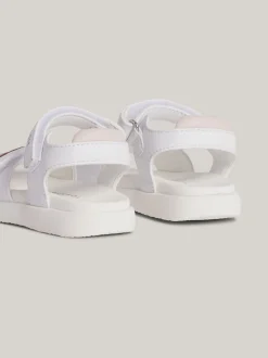 Obuwie I Akcesoria*Tommy Hilfiger Sandały Z Zapięciem Na Rzep WHITE/PINK