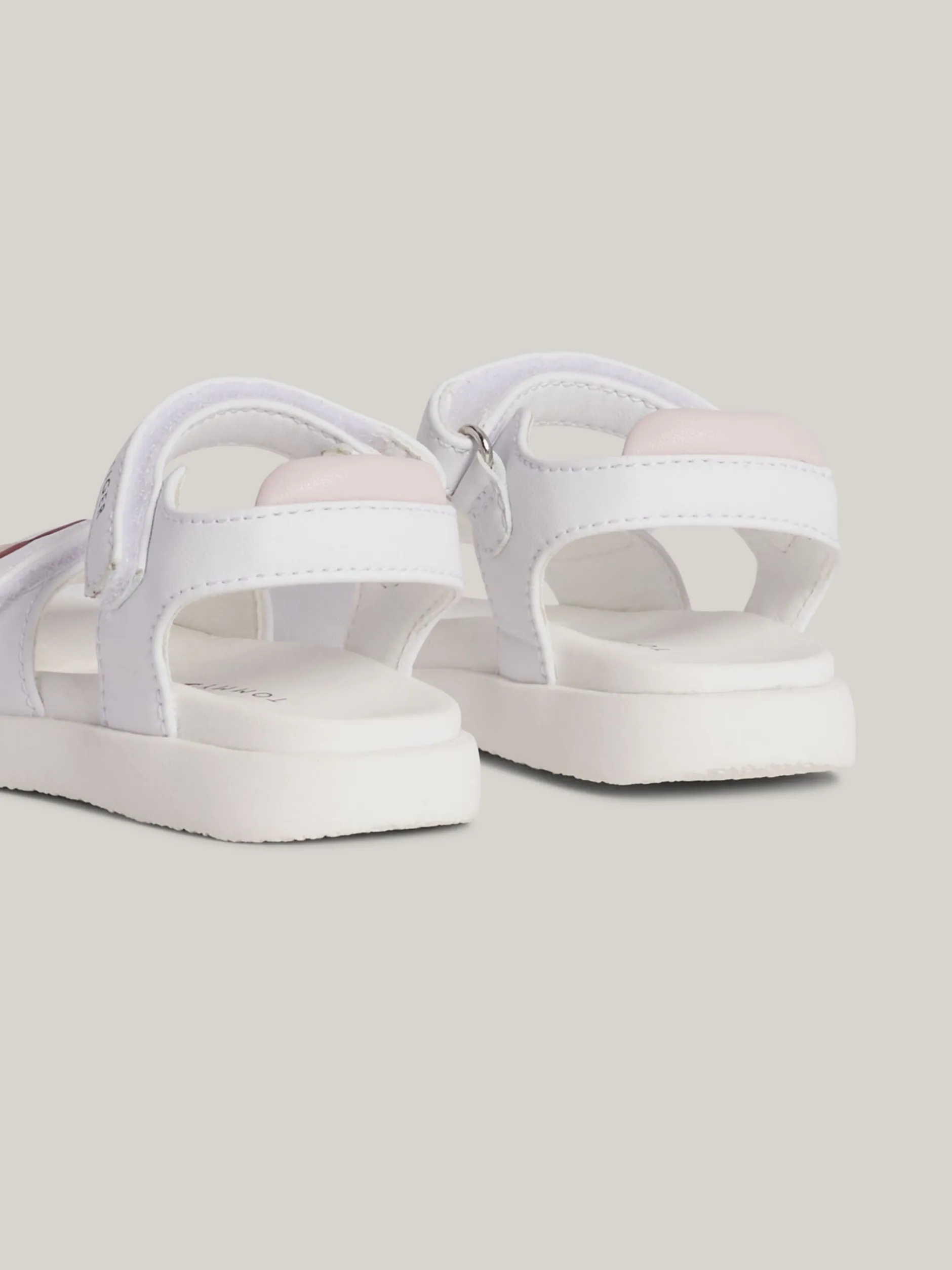 Obuwie I Akcesoria*Tommy Hilfiger Sandały Z Zapięciem Na Rzep WHITE/PINK