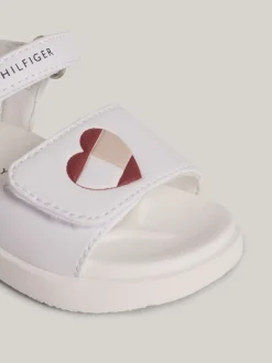 Obuwie I Akcesoria*Tommy Hilfiger Sandały Z Zapięciem Na Rzep WHITE/PINK