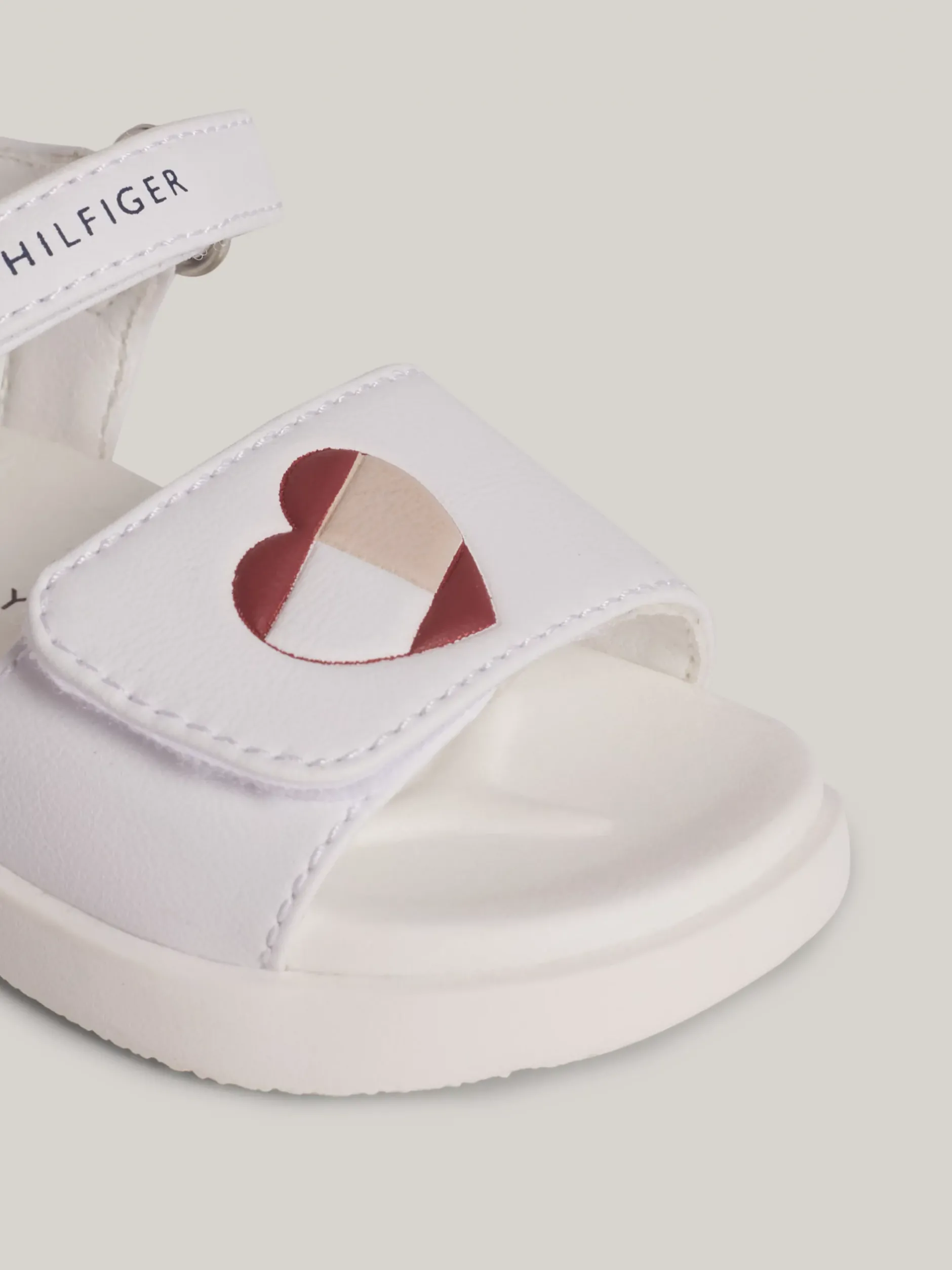 Obuwie I Akcesoria*Tommy Hilfiger Sandały Z Zapięciem Na Rzep WHITE/PINK