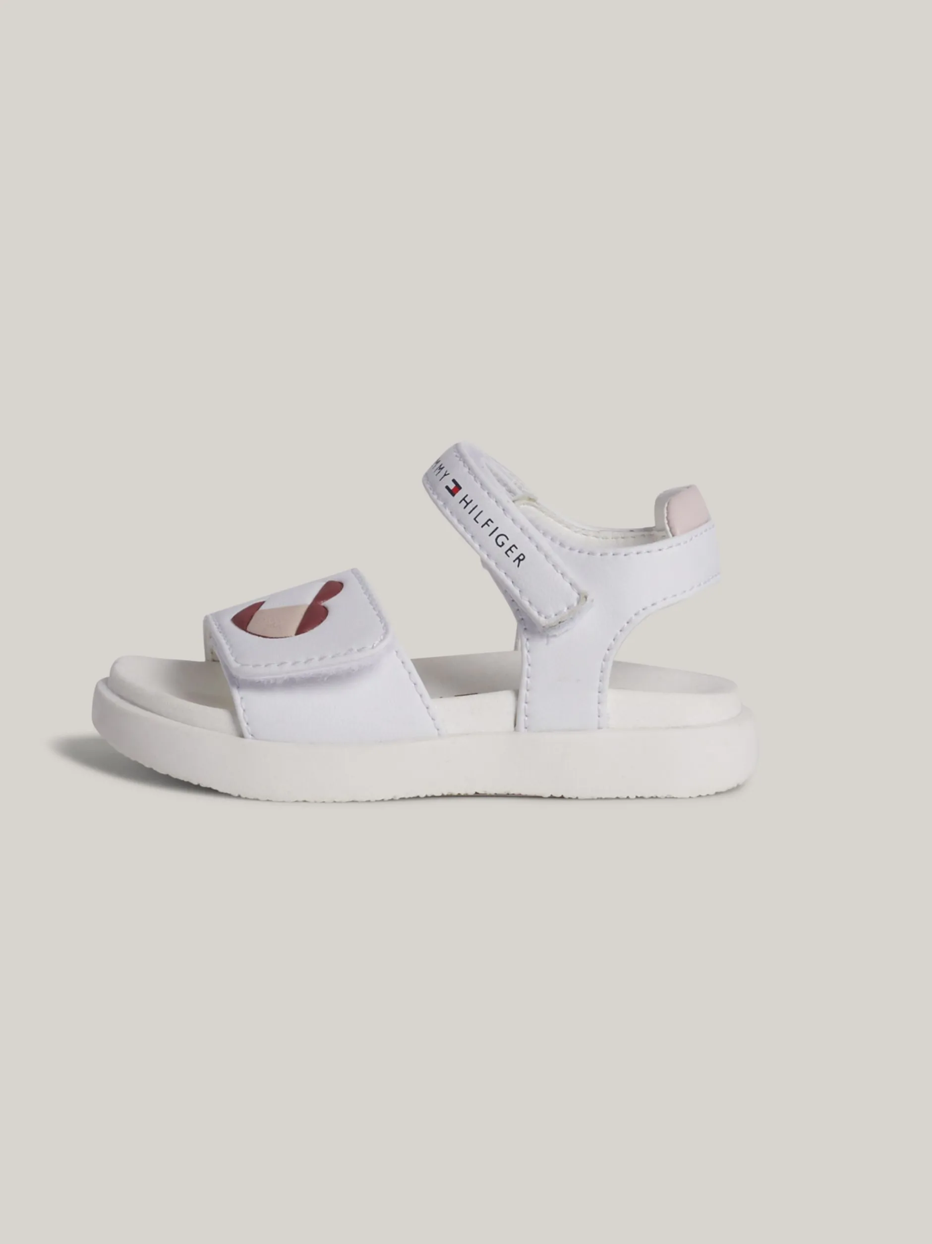 Obuwie I Akcesoria*Tommy Hilfiger Sandały Z Zapięciem Na Rzep WHITE/PINK
