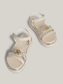 Obuwie I Akcesoria*Tommy Hilfiger Sandały Z Zapięciem Na Rzep I Monogramem TH CREAM