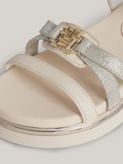Obuwie I Akcesoria*Tommy Hilfiger Sandały Z Zapięciem Na Rzep I Monogramem TH CREAM
