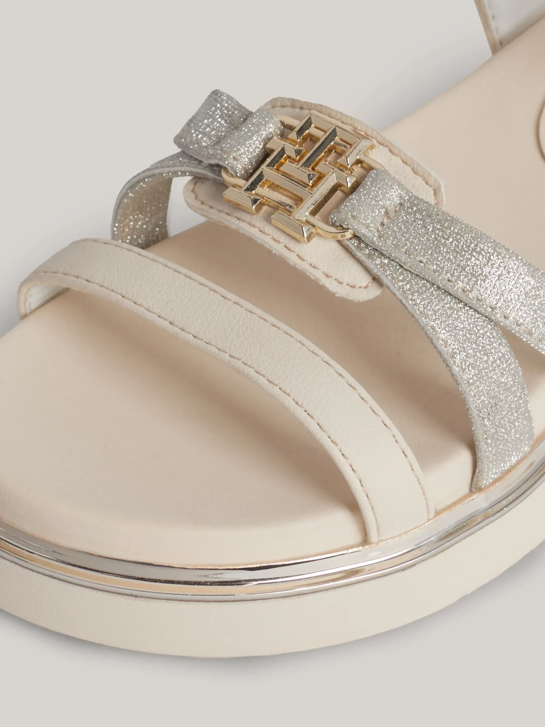 Obuwie I Akcesoria*Tommy Hilfiger Sandały Z Zapięciem Na Rzep I Monogramem TH CREAM
