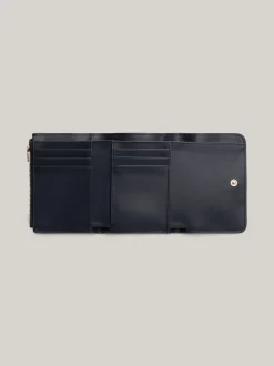Portfele & Breloczki Do Kluczy*Tommy Hilfiger Składany Portfel Chic Z Monogramem TH SPACE BLUE