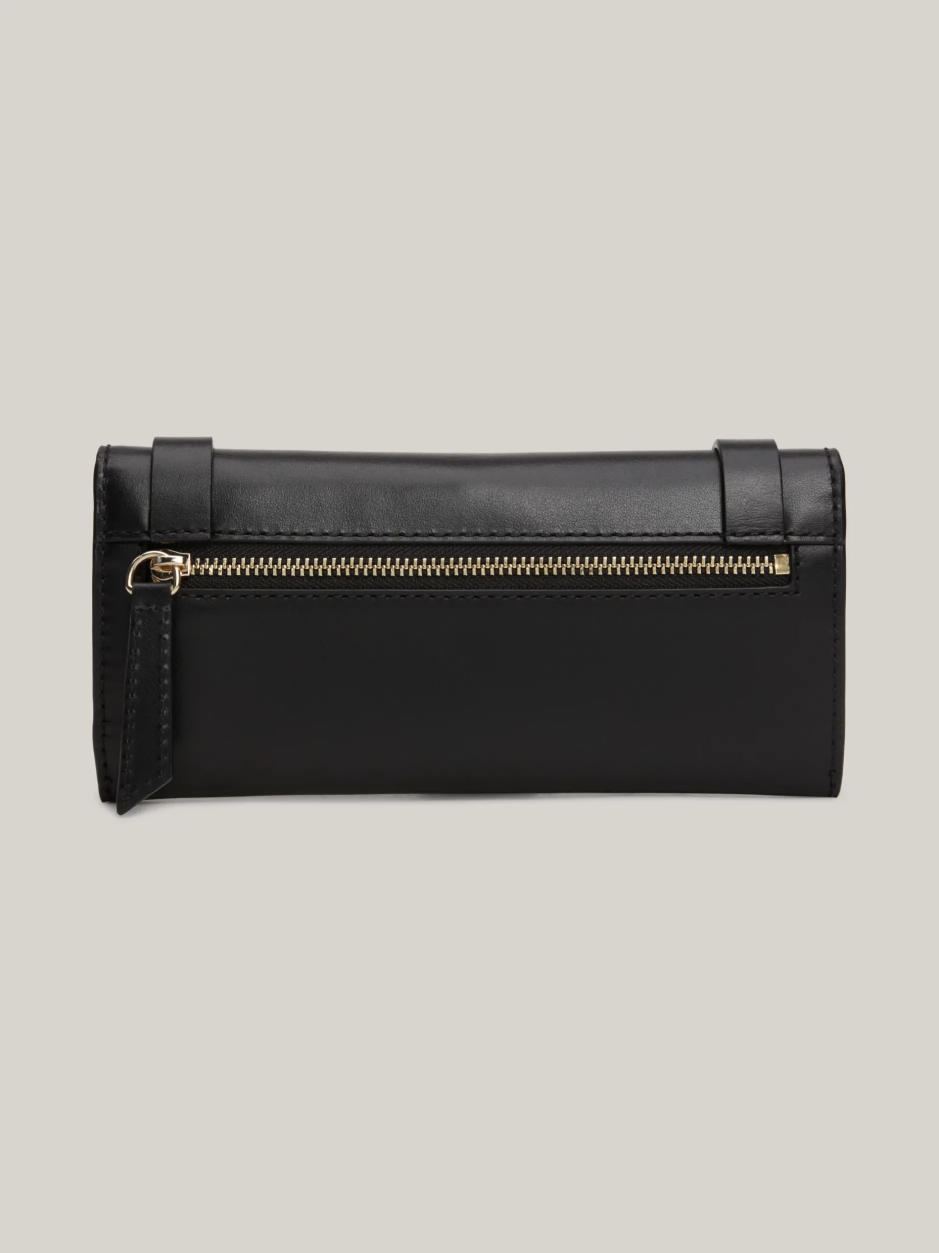 Portfele & Breloczki Do Kluczy*Tommy Hilfiger Składany Portfel Z Klapką Ze Skóry Heritage BLACK