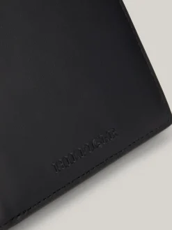 Portfele & Breloczki Do Kluczy*Tommy Hilfiger Składany Portfel Ze Skóry Hilfiger Monotype BLACK