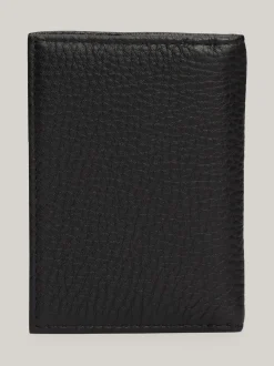 Portfele & Breloczki Do Kluczy*Tommy Hilfiger Składany Portfel Ze Skóry Premium BLACK
