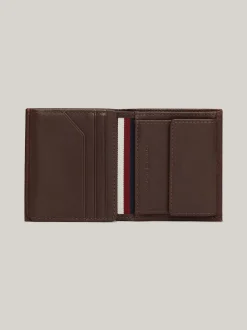 Portfele & Breloczki Do Kluczy*Tommy Hilfiger Składany Portfel Ze Skóry Premium COGNAC