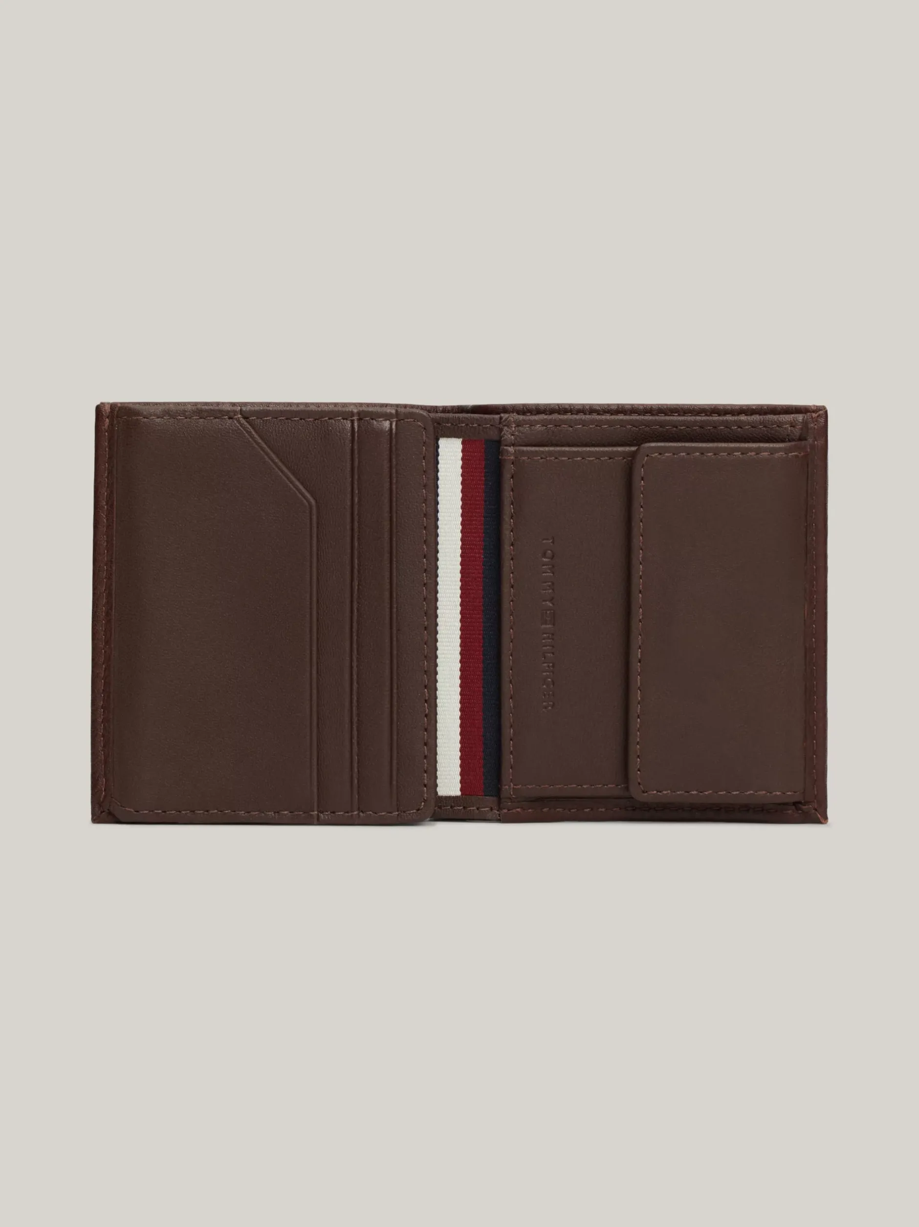 Portfele & Breloczki Do Kluczy*Tommy Hilfiger Składany Portfel Ze Skóry Premium COGNAC