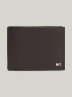 Portfele & Breloczki Do Kluczy*Tommy Hilfiger Składany Skórzany Portfel BROWN