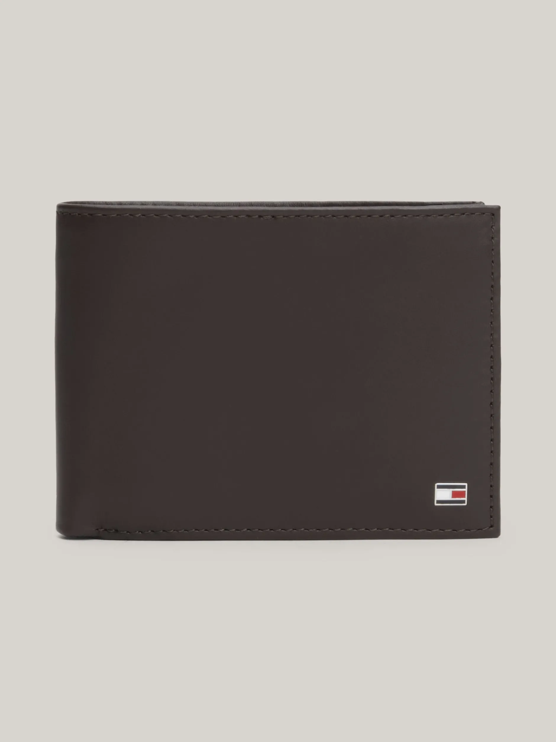 Portfele & Breloczki Do Kluczy*Tommy Hilfiger Składany Skórzany Portfel BROWN