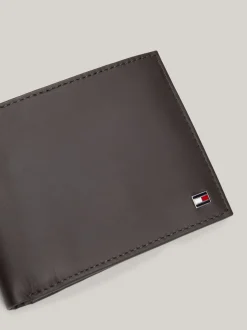 Portfele & Breloczki Do Kluczy*Tommy Hilfiger Składany Skórzany Portfel BROWN