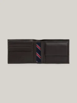 Portfele & Breloczki Do Kluczy*Tommy Hilfiger Składany Skórzany Portfel BROWN