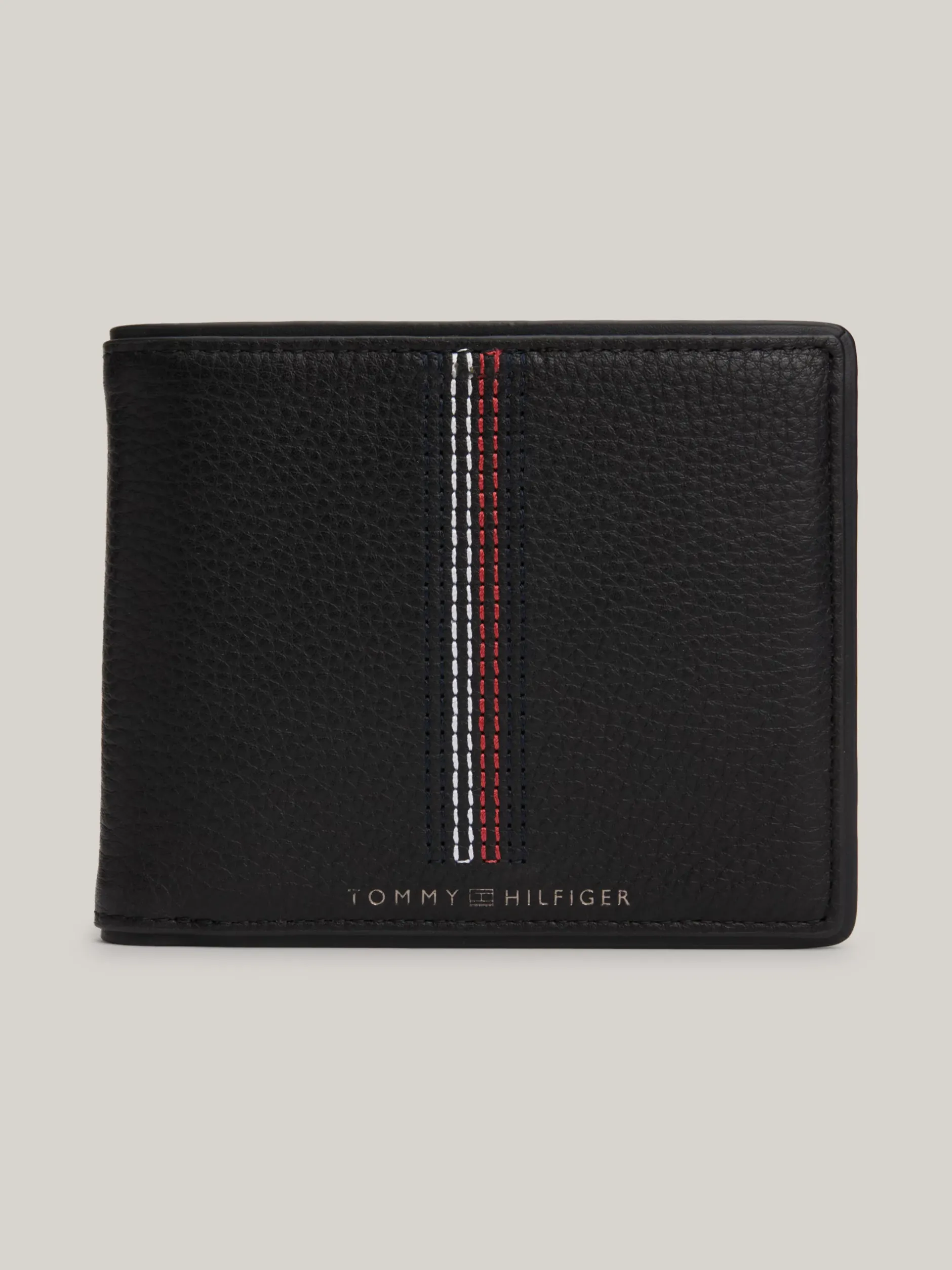 Portfele & Breloczki Do Kluczy*Tommy Hilfiger Składany Skórzany Portfel Casual BLACK