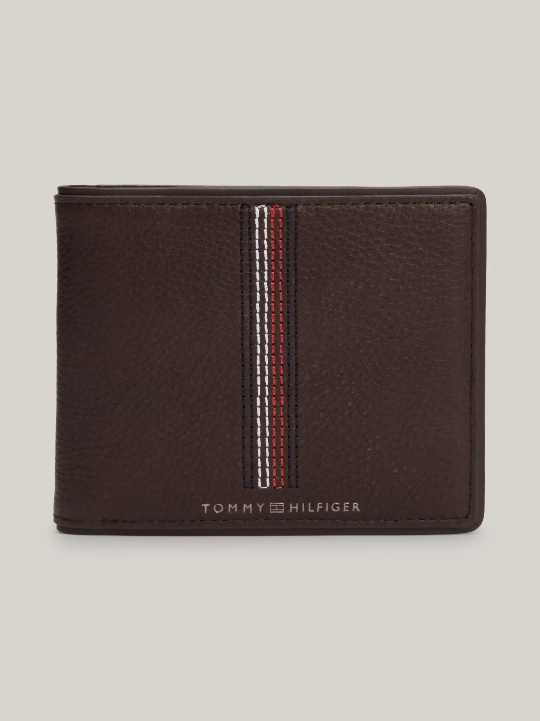 Portfele & Breloczki Do Kluczy*Tommy Hilfiger Składany Skórzany Portfel Casual COFFEE BEAN