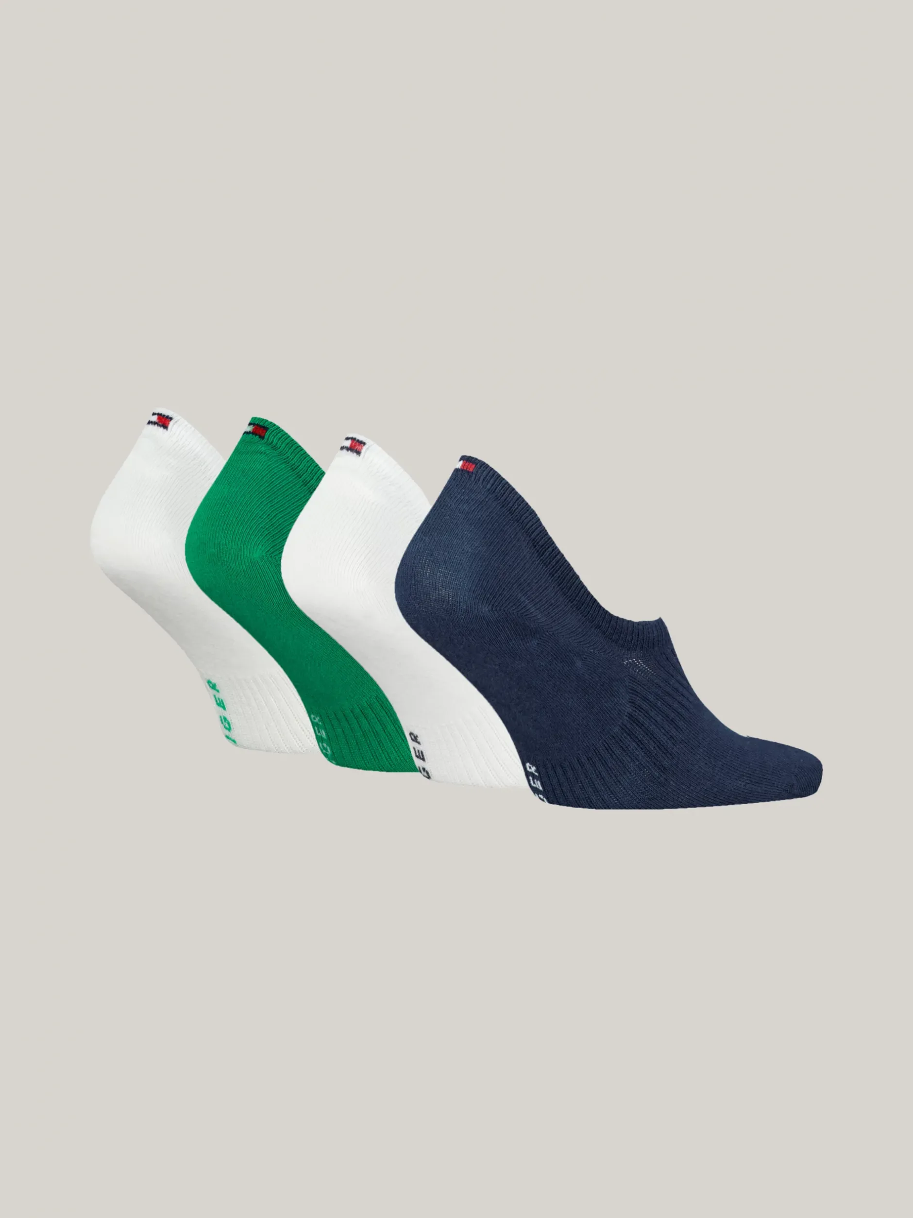 Skarpetki*Tommy Hilfiger Skarpetki Stopki – 4 Pary W Zestawie NAVY / GREEN