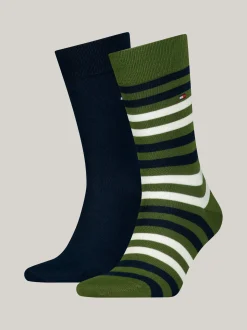 Skarpetki*Tommy Hilfiger Skarpetki W Paski, Zestaw 2 Par ARMY GREEN