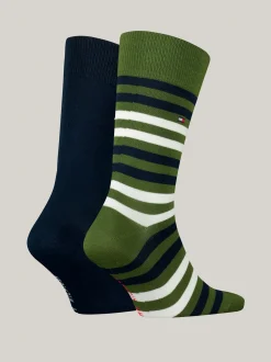 Skarpetki*Tommy Hilfiger Skarpetki W Paski, Zestaw 2 Par ARMY GREEN