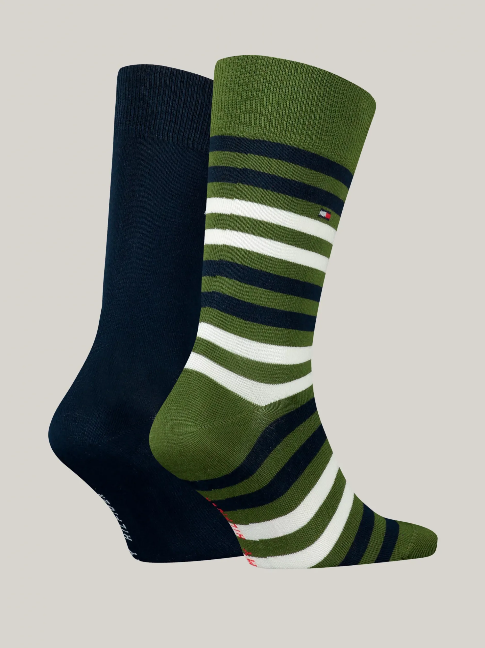 Skarpetki*Tommy Hilfiger Skarpetki W Paski, Zestaw 2 Par ARMY GREEN