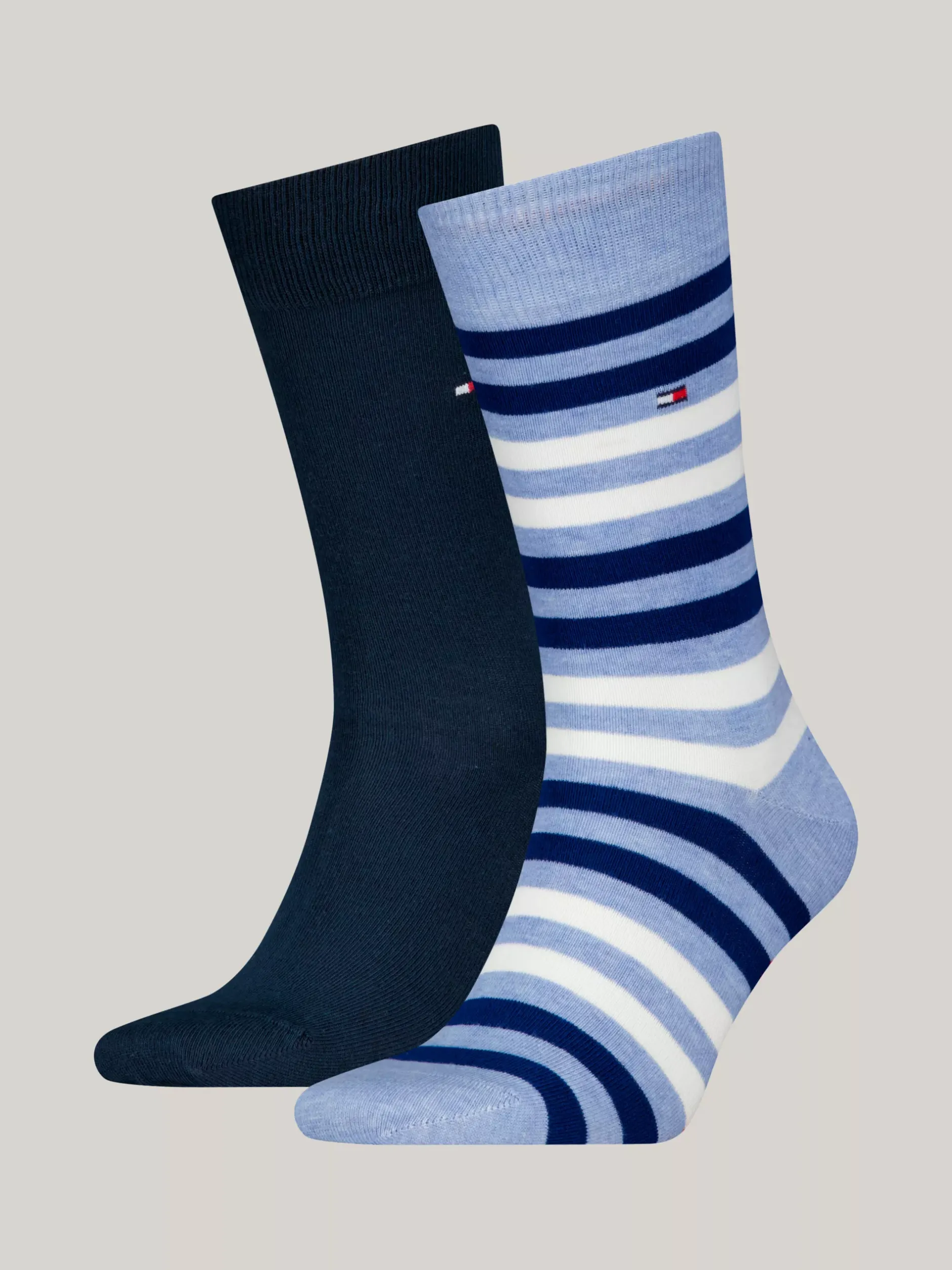 Skarpetki*Tommy Hilfiger Skarpetki W Paski, Zestaw 2 Par LIGHT BLUE MELANGE