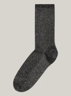 Skarpetki & Rajstopy*Tommy Hilfiger Skarpetki Z Błyszczącym ściągaczem BLACK